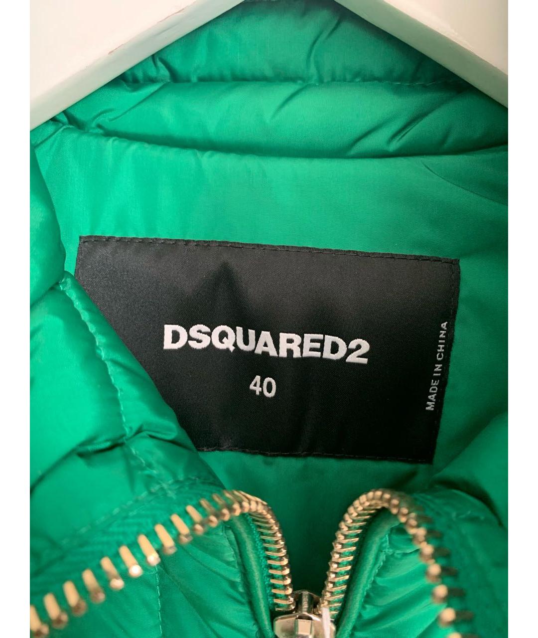 DSQUARED2 Зеленый полиамидовый пуховик, фото 3