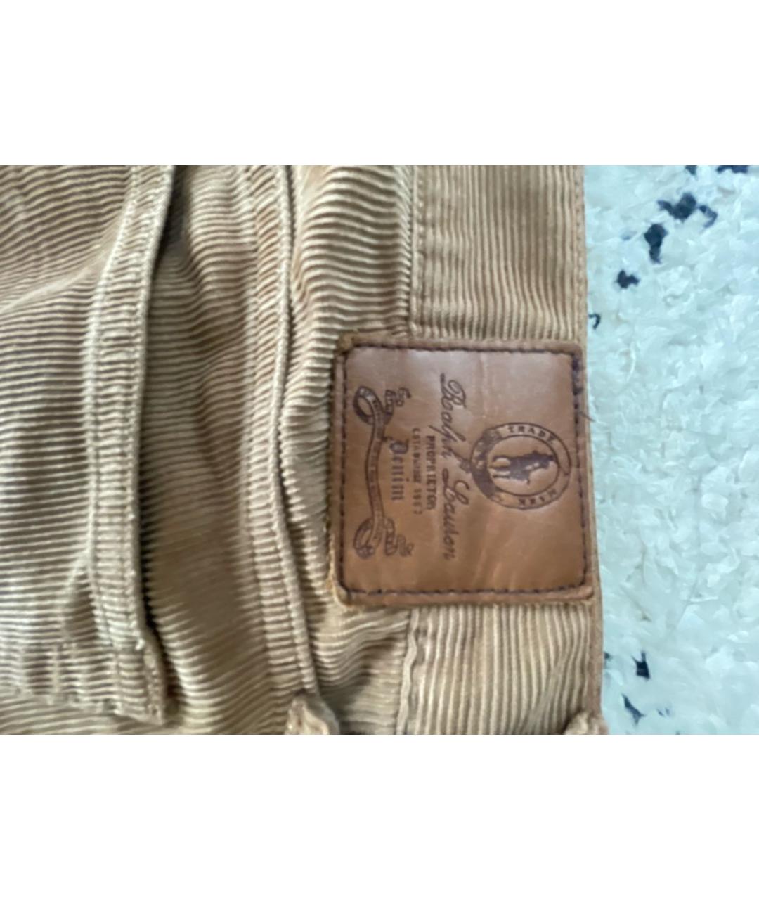 RALPH LAUREN Коричневые деним брюки узкие, фото 3