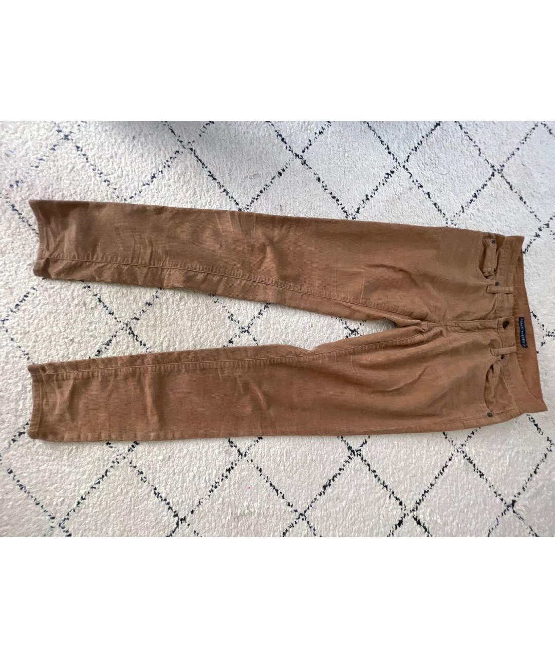 RALPH LAUREN Коричневые деним брюки узкие, фото 4