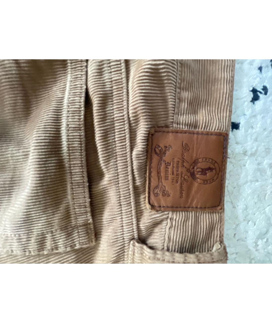RALPH LAUREN Коричневые деним брюки узкие, фото 6