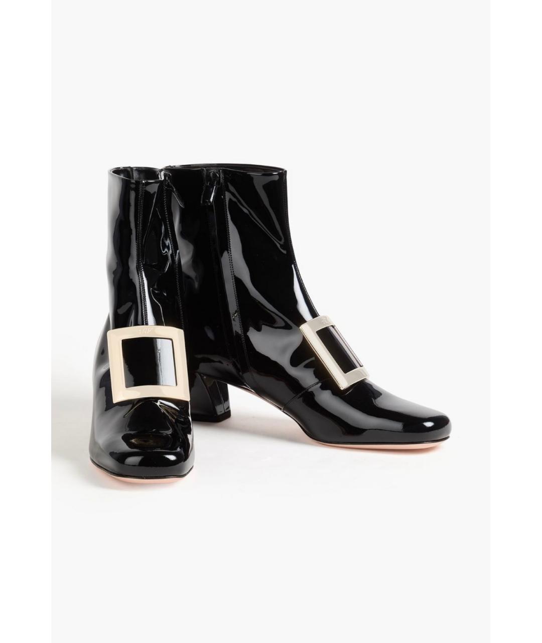 ROGER VIVIER Черные ботильоны из лакированной кожи, фото 2