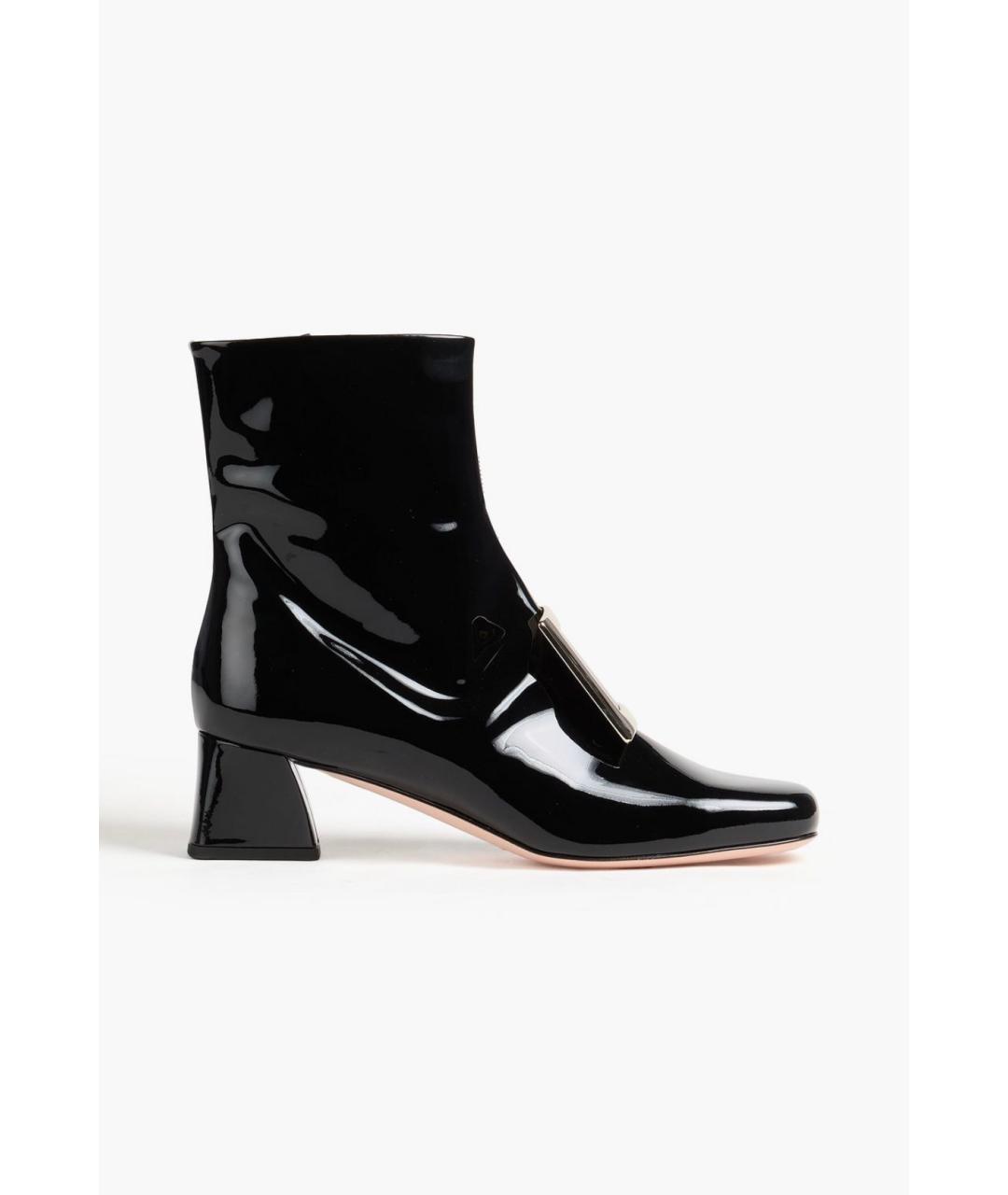 ROGER VIVIER Черные ботильоны из лакированной кожи, фото 5