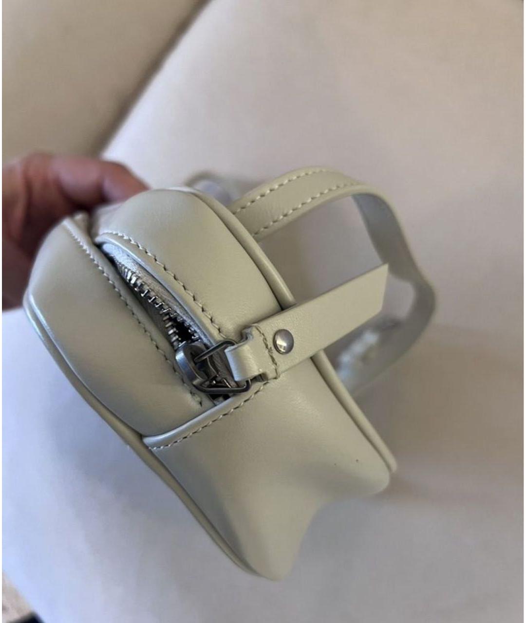 SAINT LAURENT Бежевая кожаная поясная сумка, фото 2