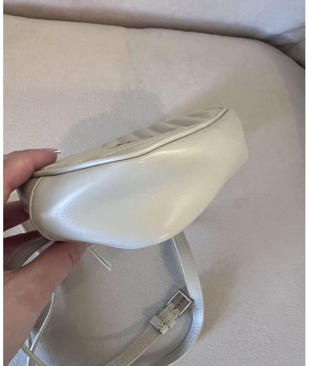 SAINT LAURENT Бежевая кожаная поясная сумка, фото 8