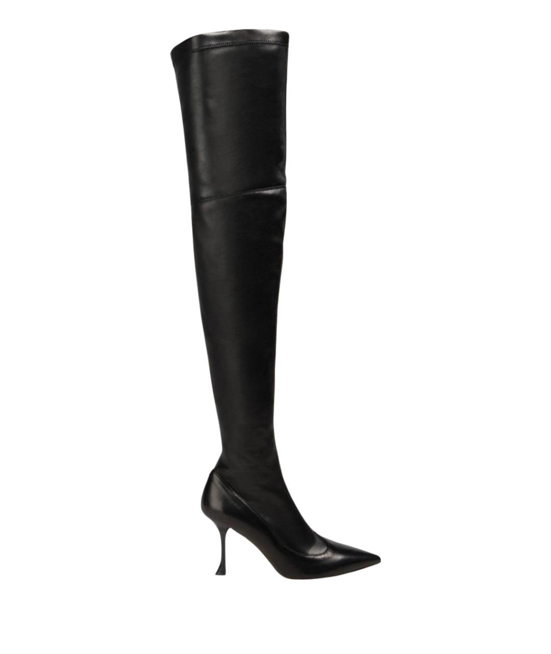 ROGER VIVIER Черные кожаные ботфорты, фото 1