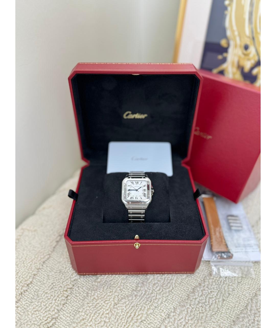 CARTIER Серебряные металлические часы, фото 4