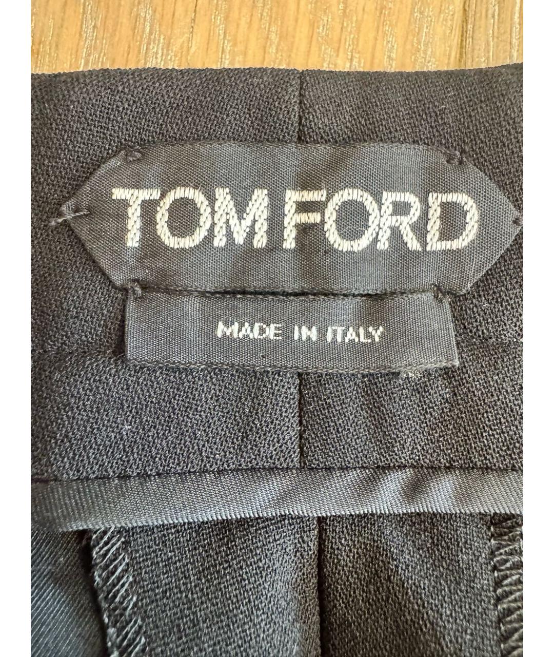 TOM FORD Черные шерстяные брюки узкие, фото 4