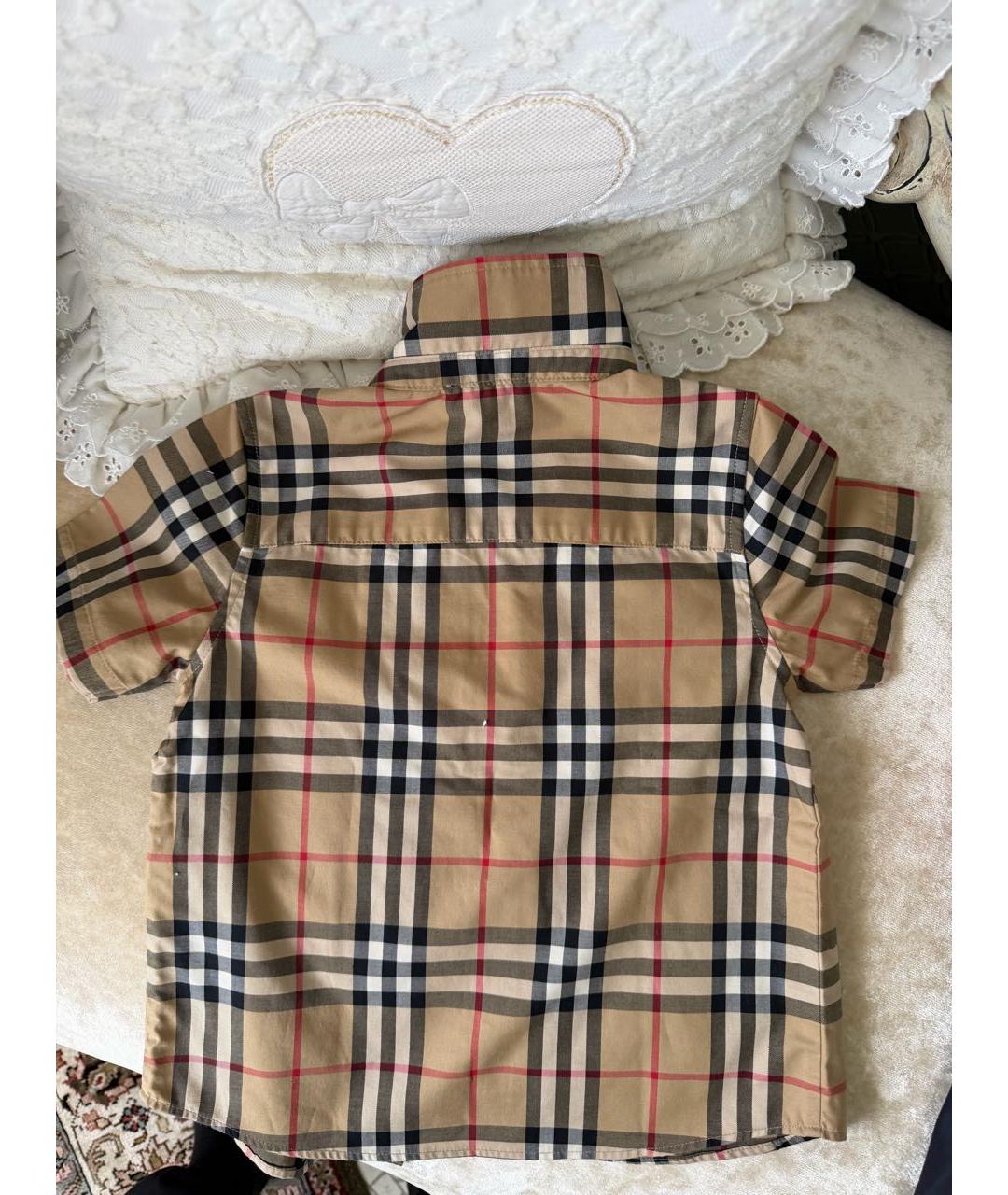 BURBERRY KIDS Мульти хлопковая детская рубашка, фото 2