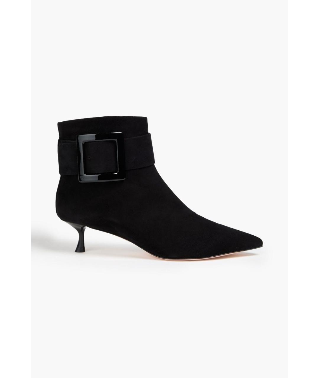 ROGER VIVIER Черные замшевые ботильоны, фото 5