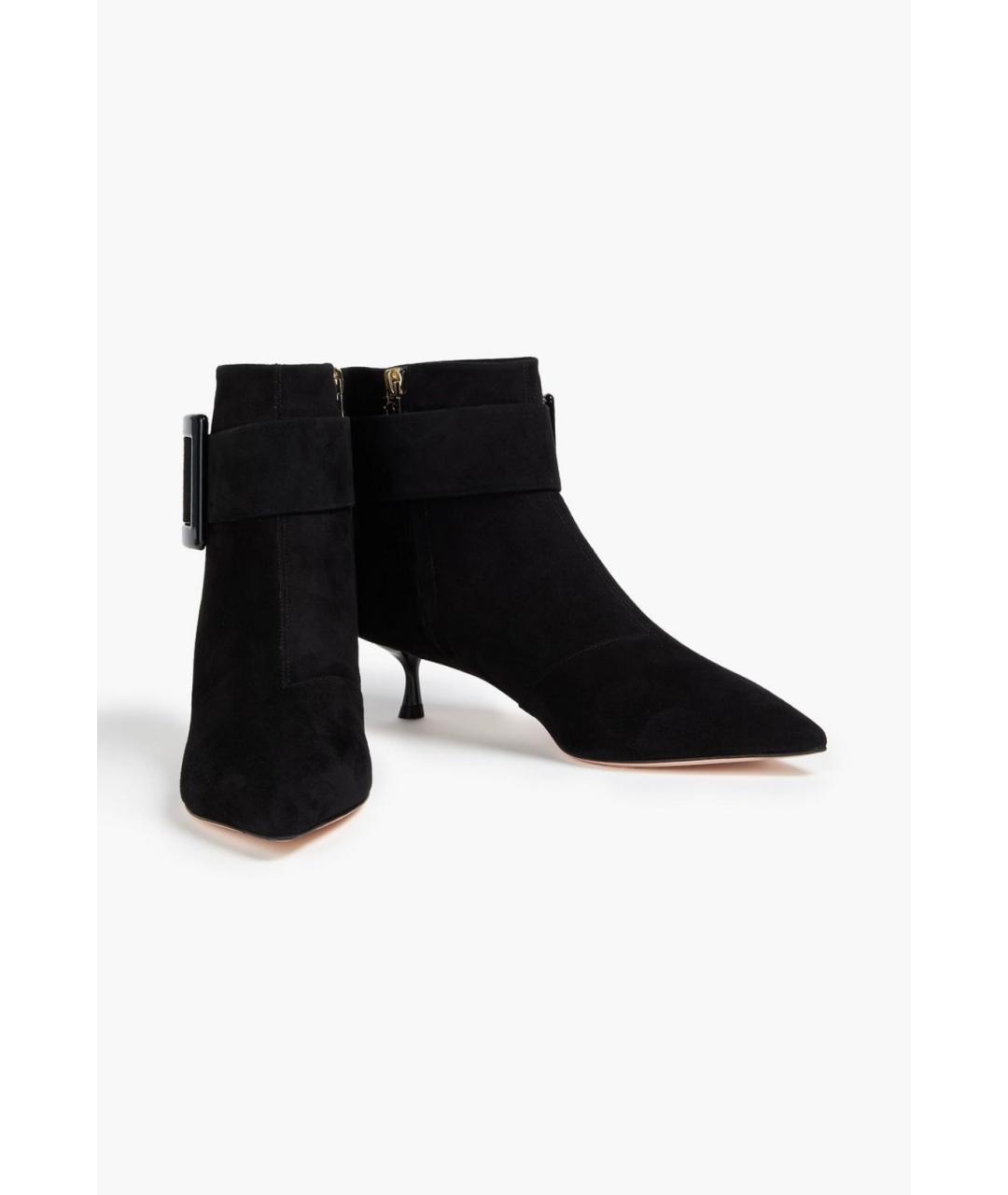 ROGER VIVIER Черные замшевые ботильоны, фото 2