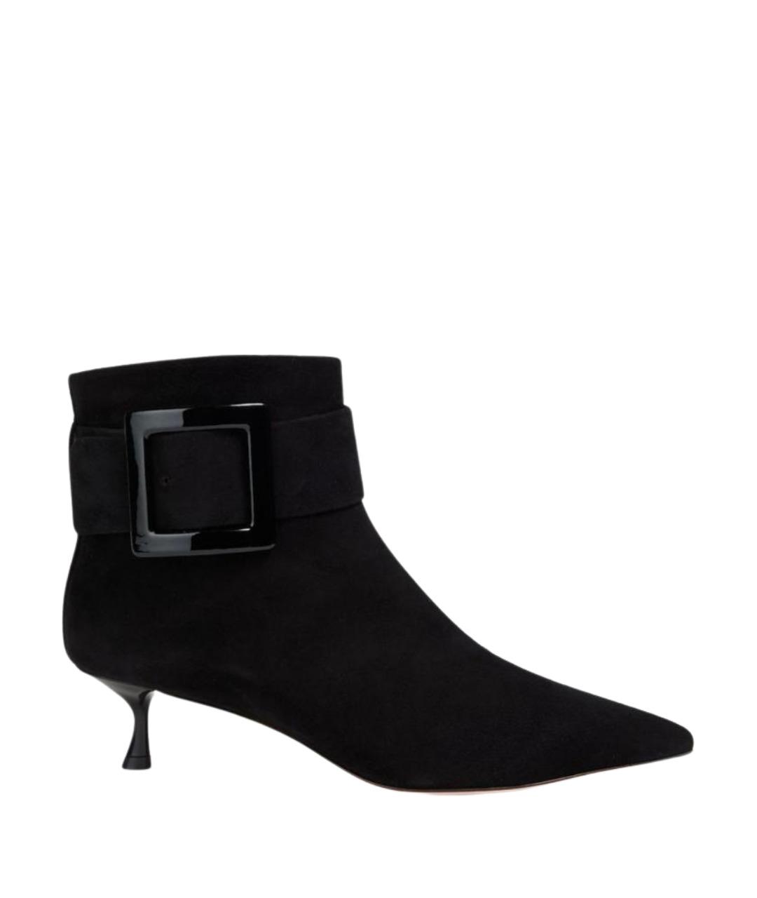 ROGER VIVIER Черные замшевые ботильоны, фото 1