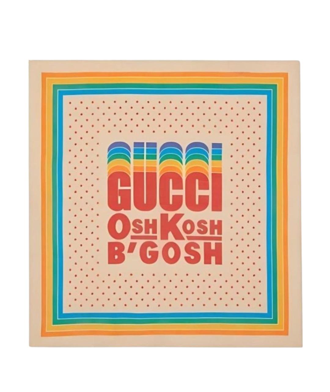 GUCCI Бежевый хлопковый платок, фото 1