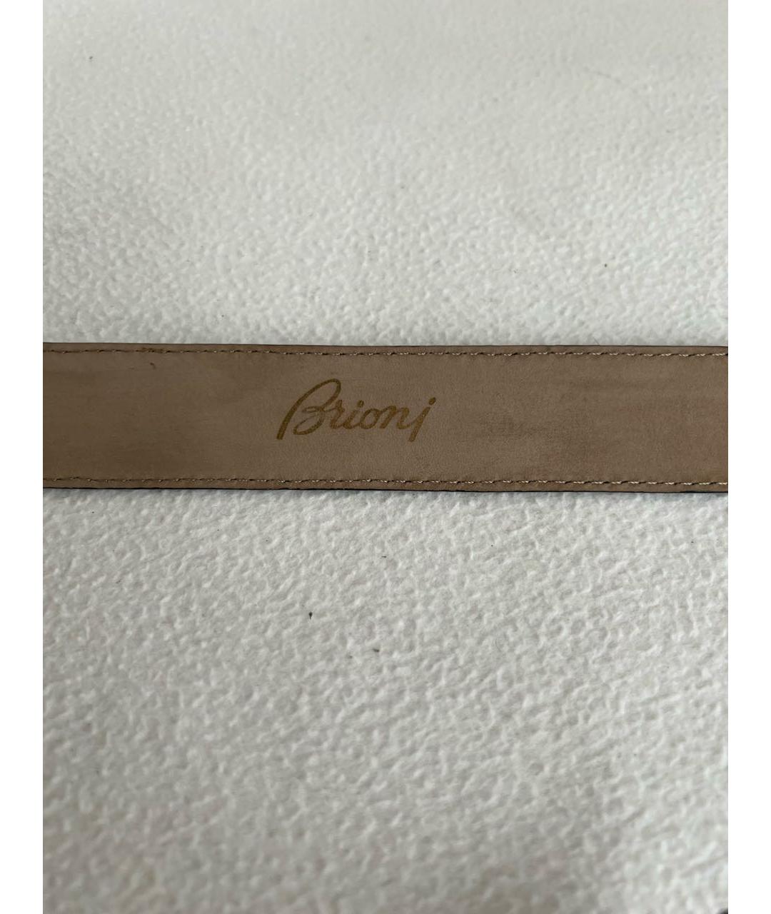 BRIONI Антрацитовый ремень из экзотической кожи, фото 3