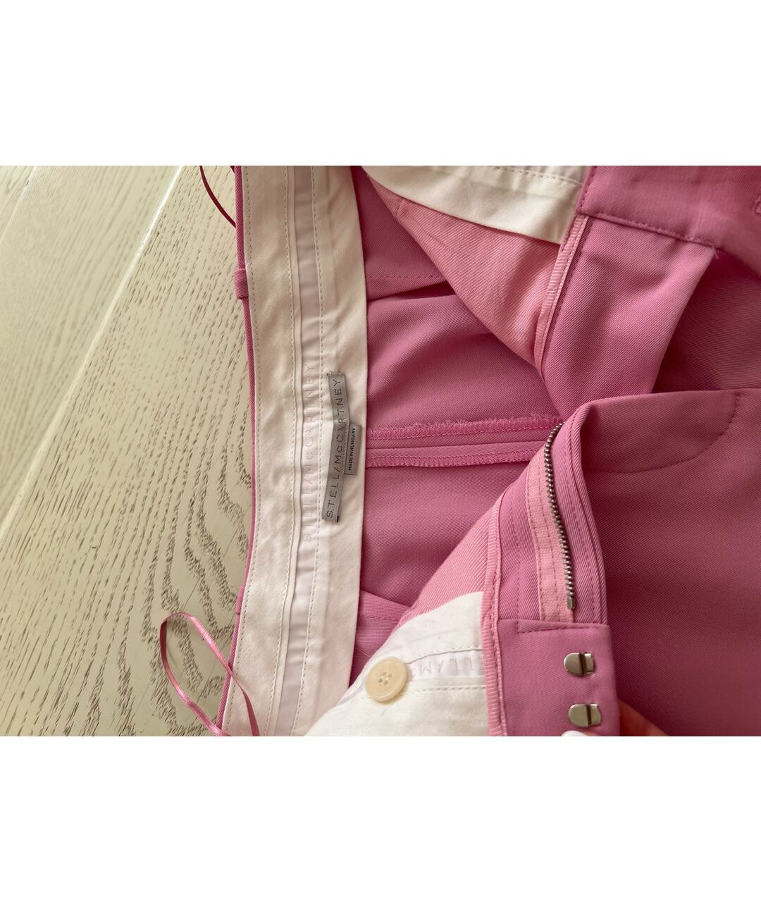 STELLA MCCARTNEY Розовый шерстяной костюм с брюками, фото 7