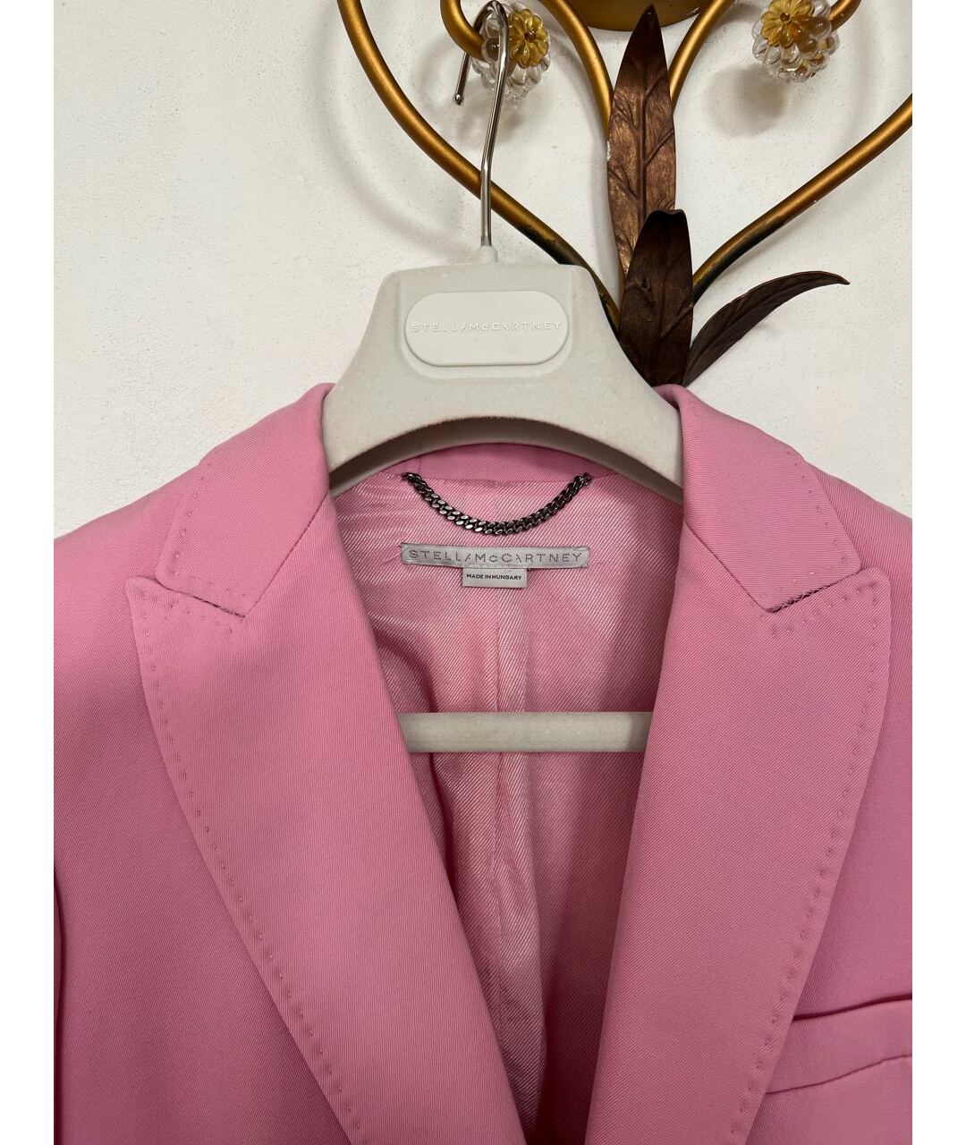 STELLA MCCARTNEY Розовый шерстяной костюм с брюками, фото 5