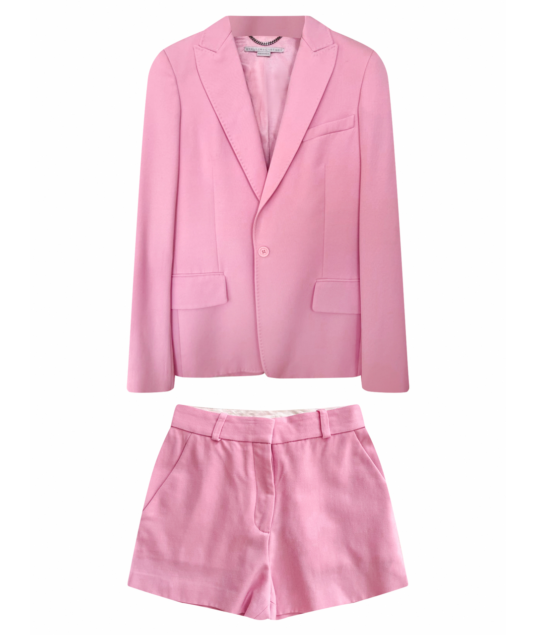 STELLA MCCARTNEY Розовый шерстяной костюм с брюками, фото 1