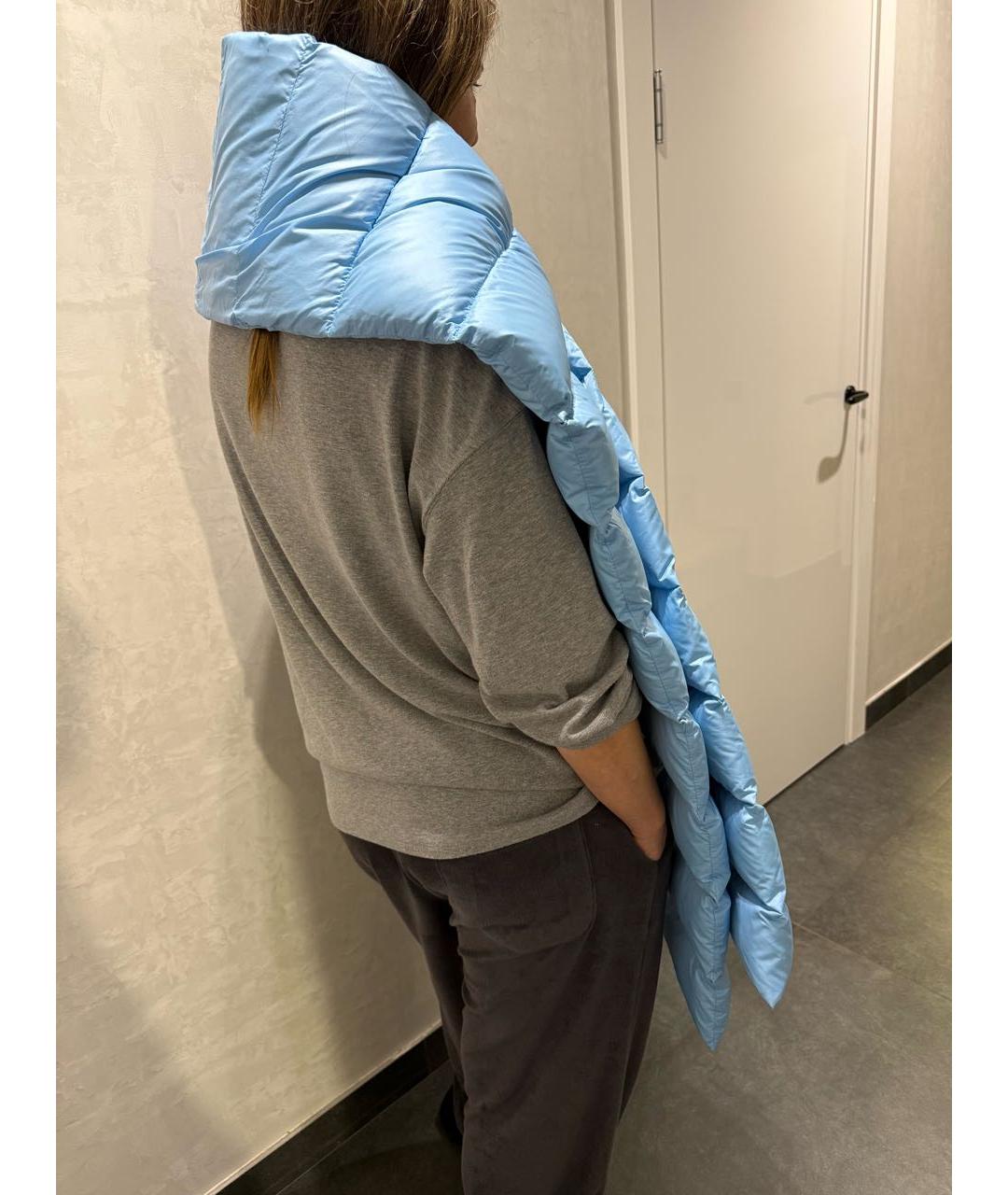 BALENCIAGA Голубой шарф, фото 5