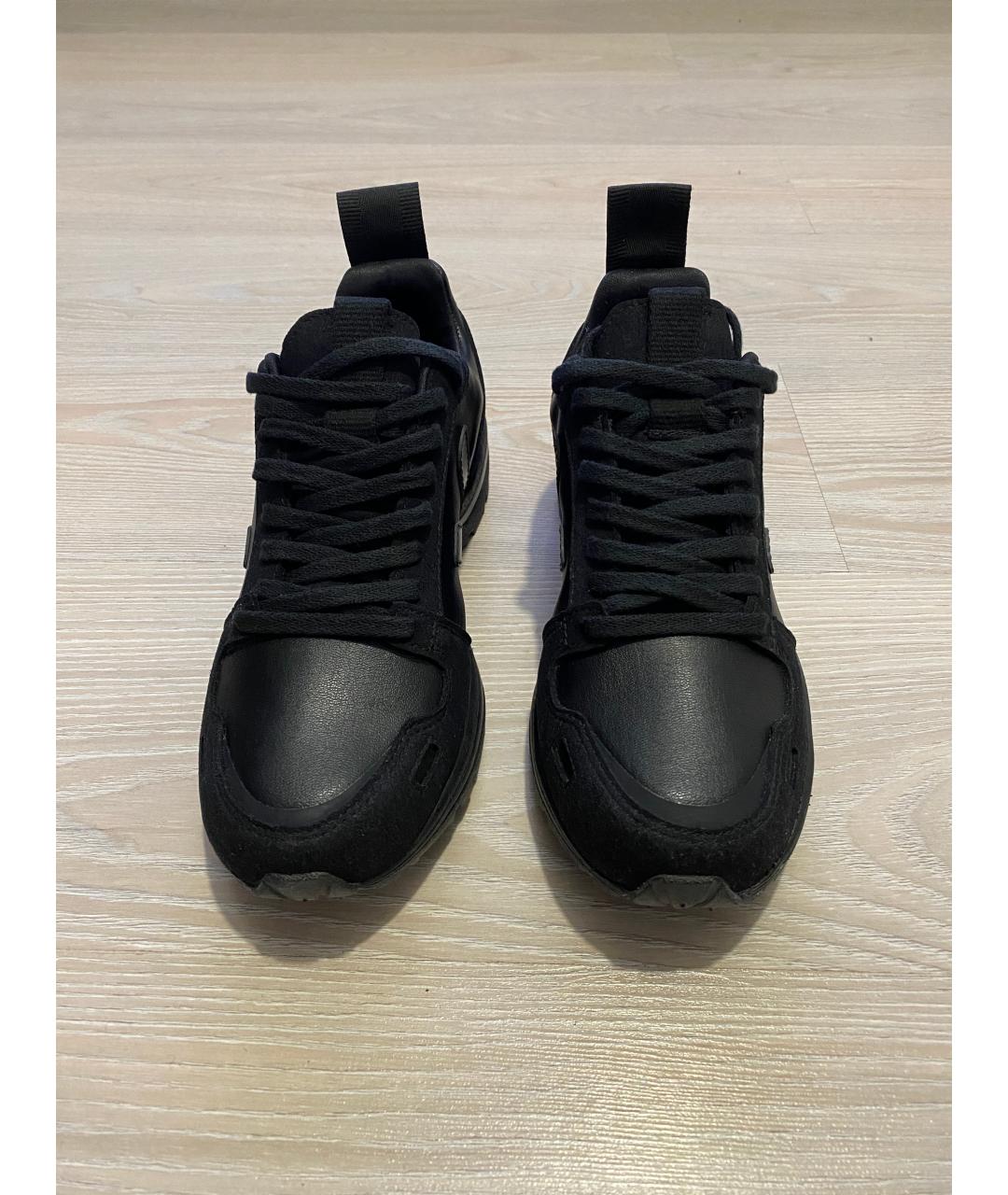 RICK OWENS Черные низкие кроссовки / кеды, фото 2