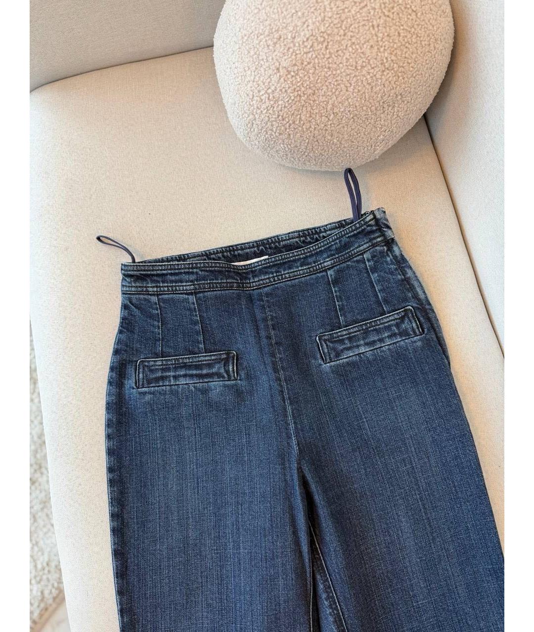 CHANEL Синие хлопковые прямые джинсы, фото 7