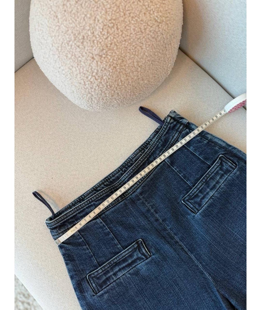 CHANEL Синие хлопковые прямые джинсы, фото 4