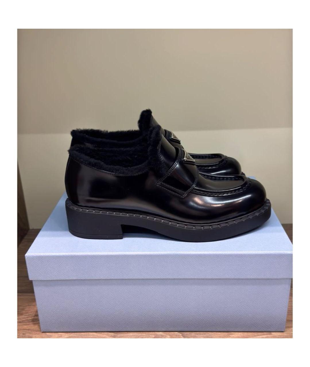 PRADA Черные кожаные лоферы, фото 8
