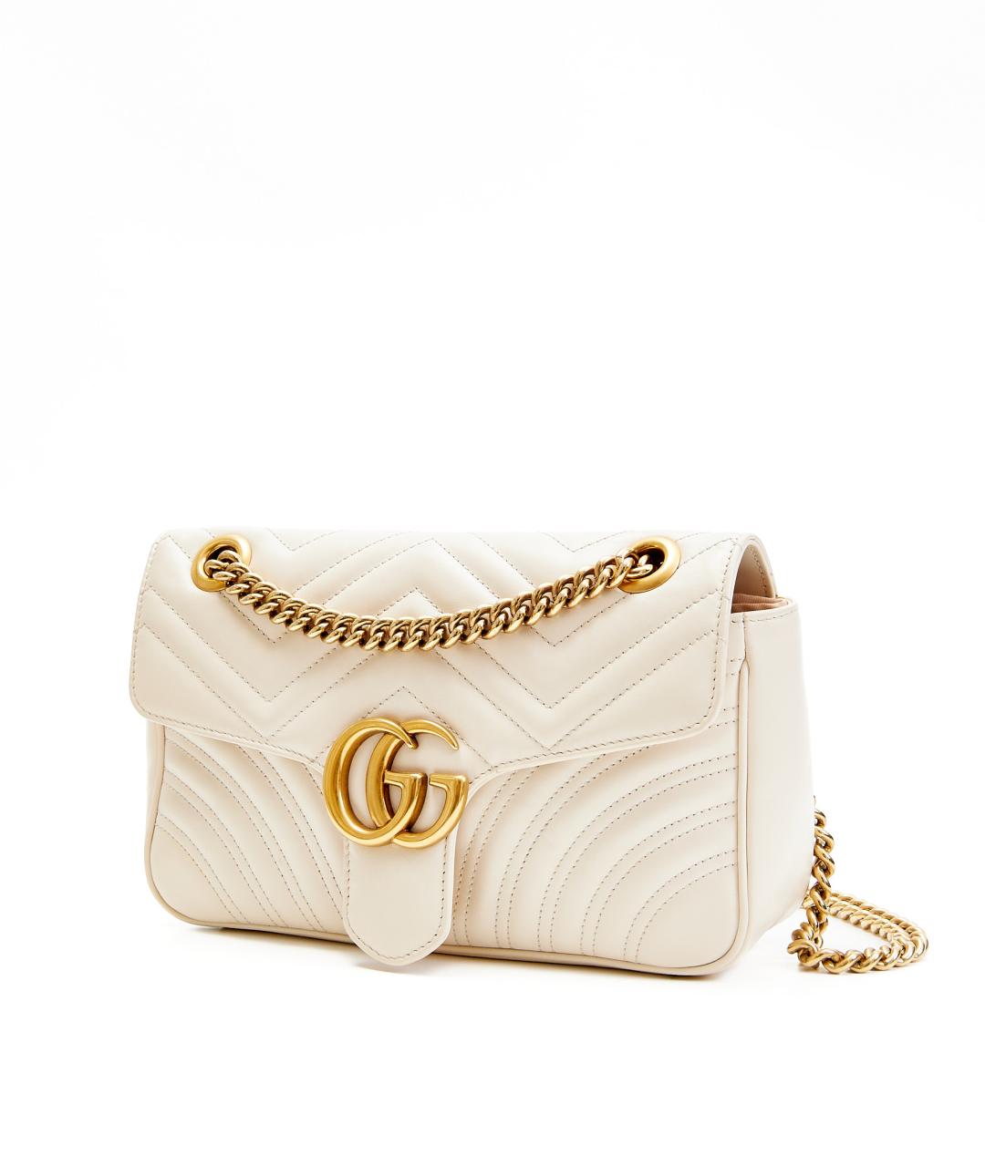 GUCCI Бежевая кожаная сумка через плечо, фото 2