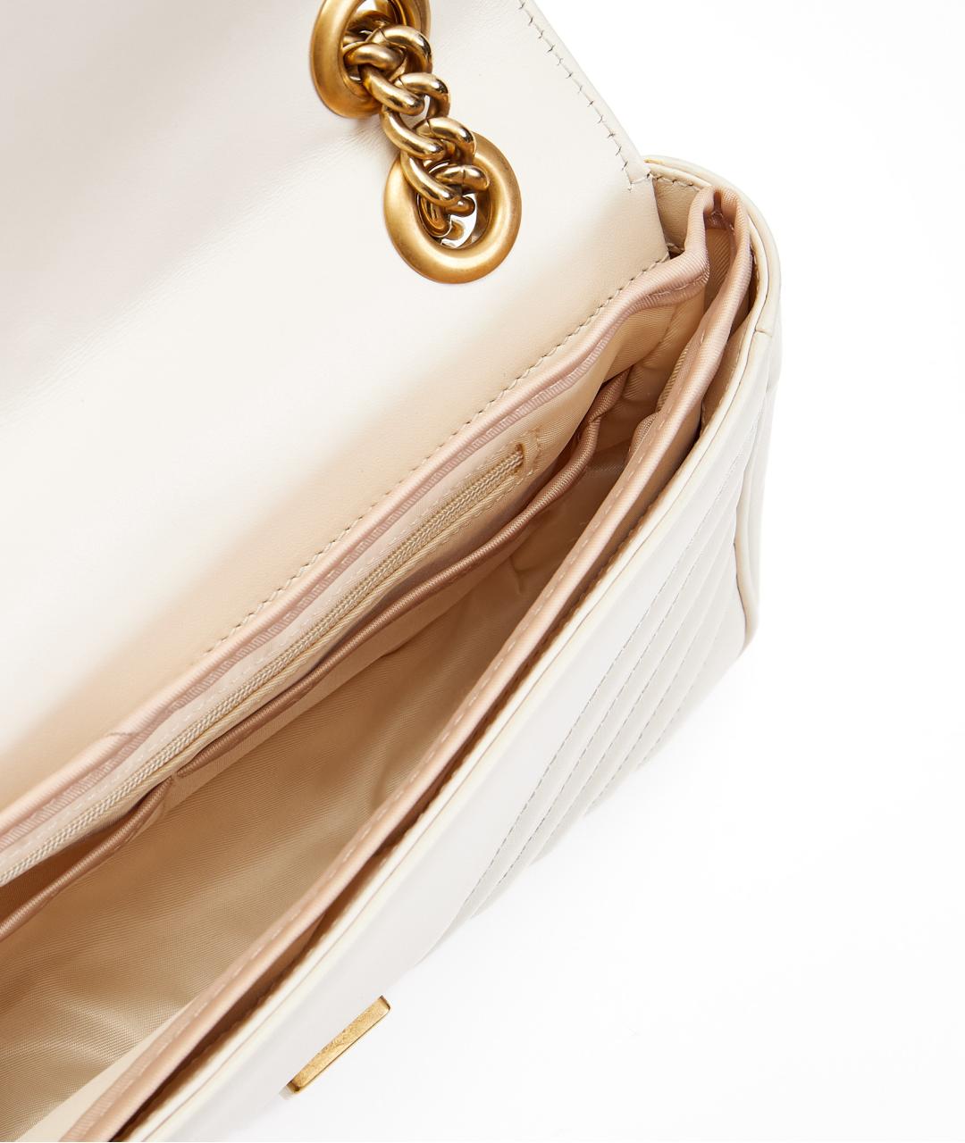 GUCCI Бежевая кожаная сумка через плечо, фото 6