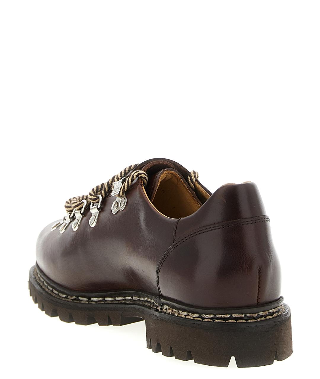 PARABOOT Коричневые кожаные низкие ботинки, фото 3