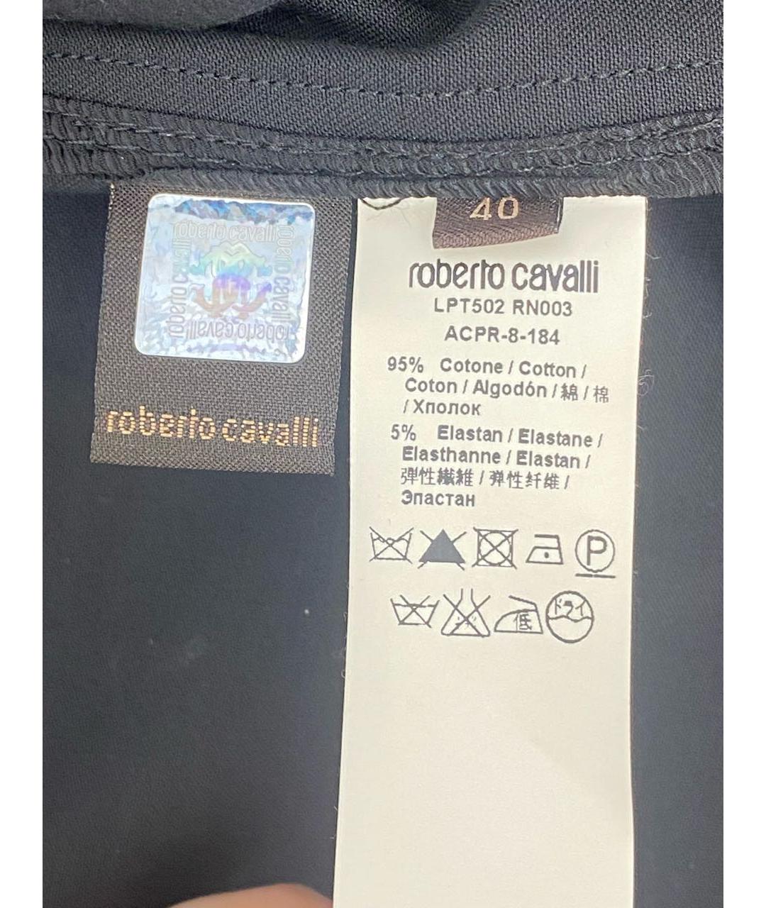 ROBERTO CAVALLI Черная хлопко-эластановая куртка, фото 6