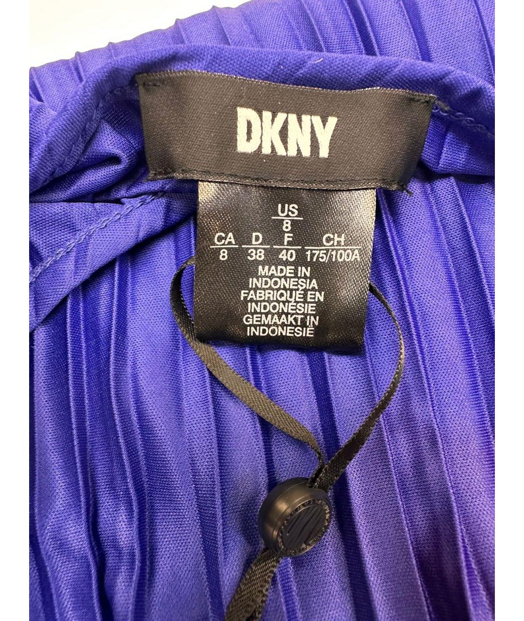 DKNY Синее атласное коктейльное платье, фото 3