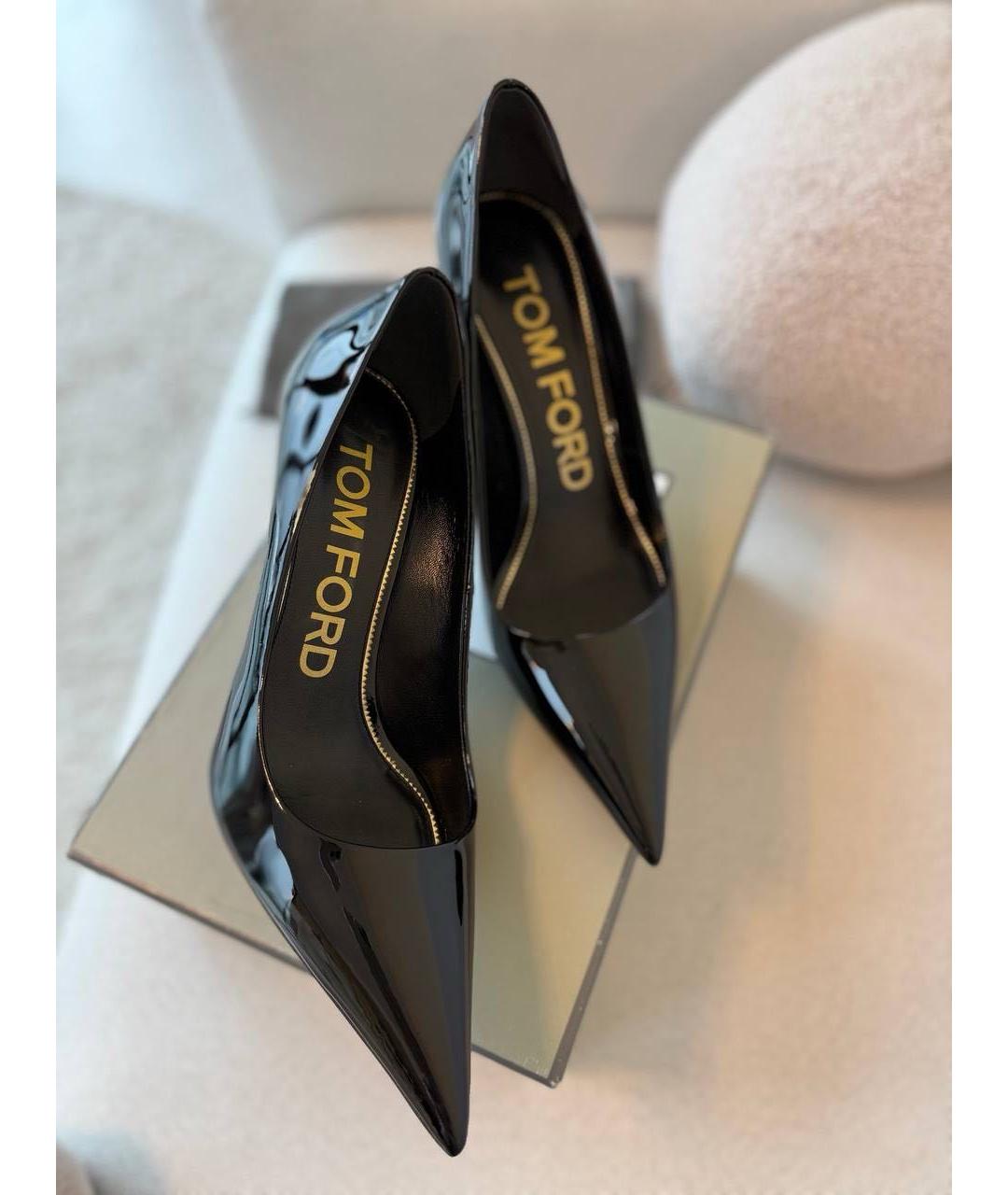 TOM FORD Черные туфли из лакированной кожи, фото 4