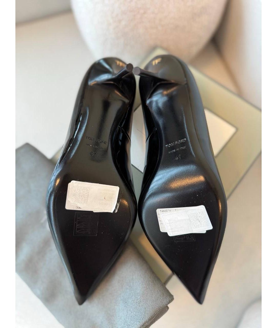 TOM FORD Черные туфли из лакированной кожи, фото 5