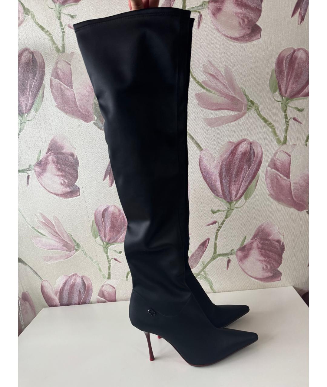 ESCADA Черные текстильные ботфорты, фото 10