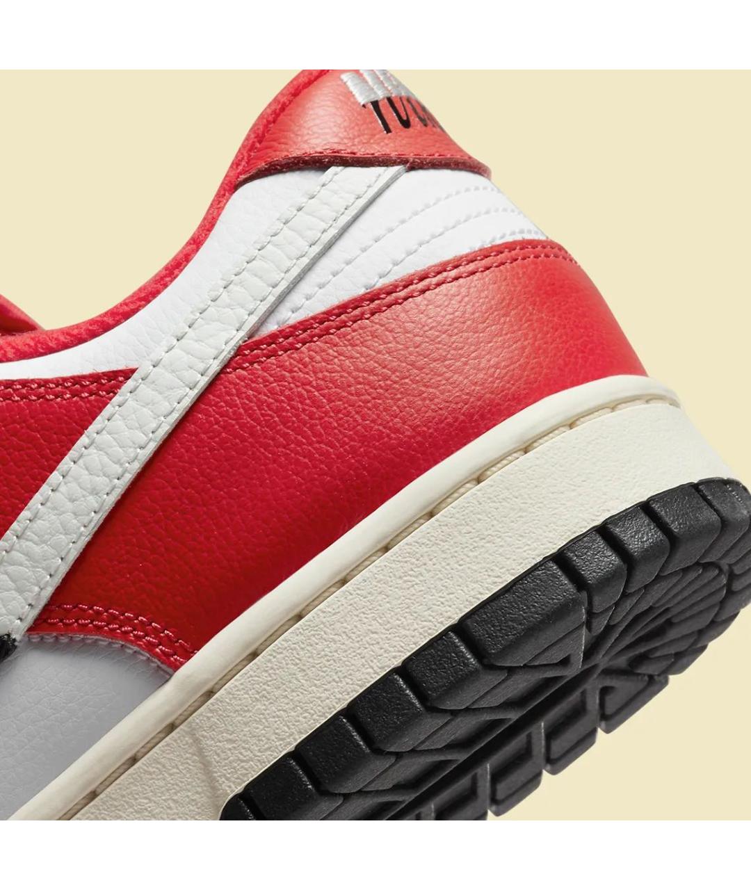 NIKE Красные кожаные низкие кроссовки / кеды, фото 8
