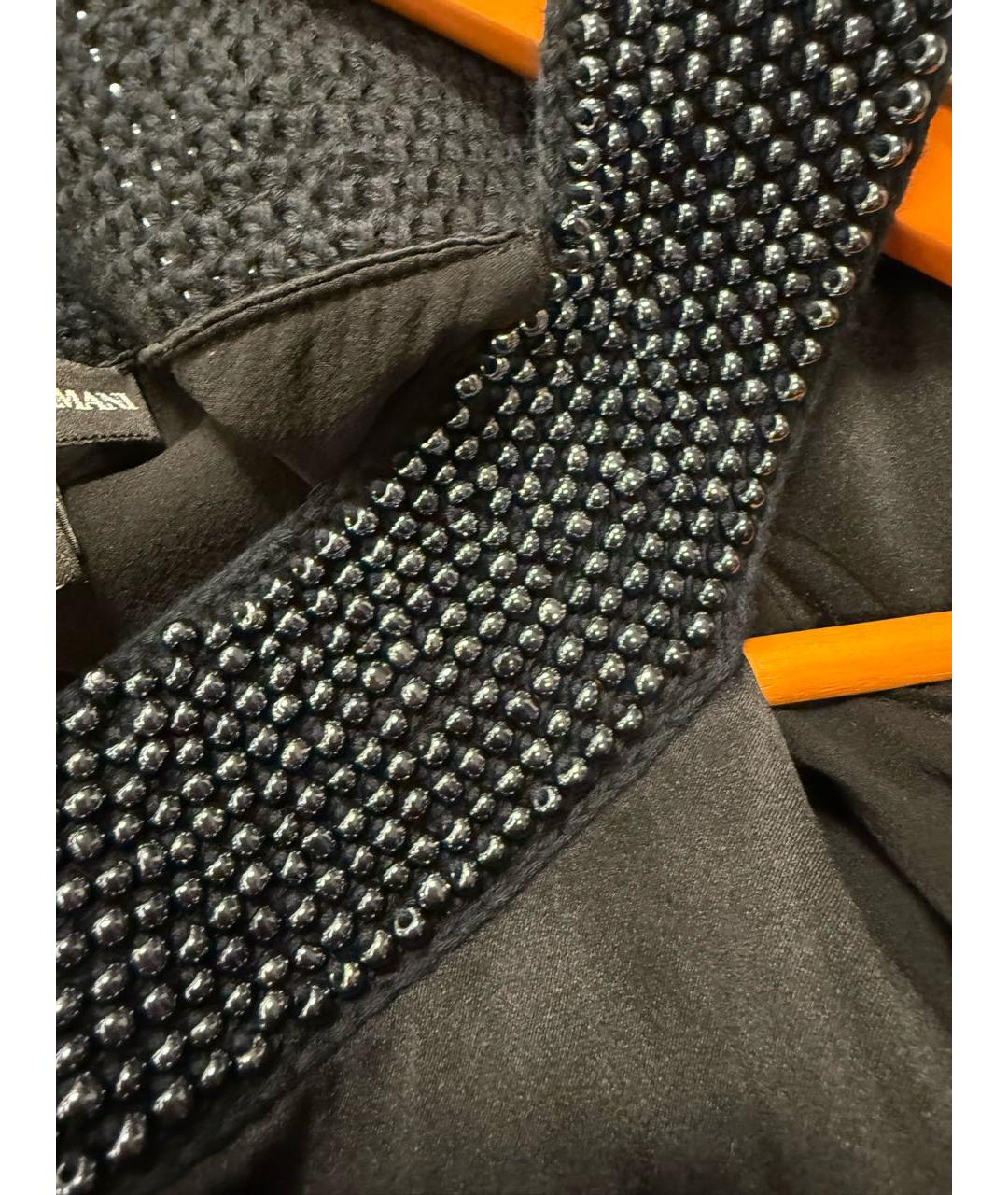 EMPORIO ARMANI Антрацитовое шелковое платье, фото 4