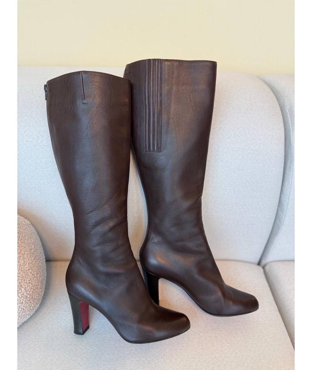 CHRISTIAN LOUBOUTIN Кожаные сапоги, фото 9