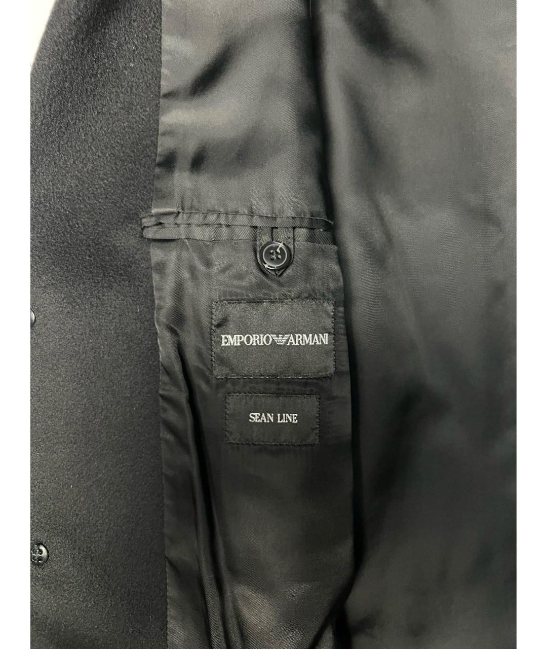EMPORIO ARMANI Черное кашемировое пальто, фото 6