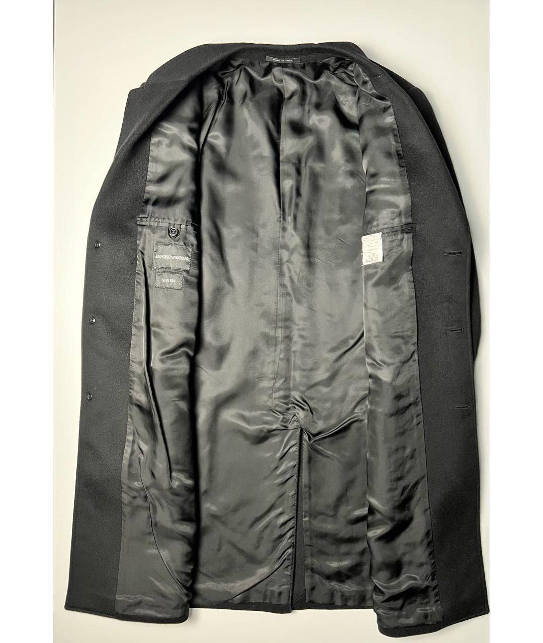 EMPORIO ARMANI Черное кашемировое пальто, фото 5