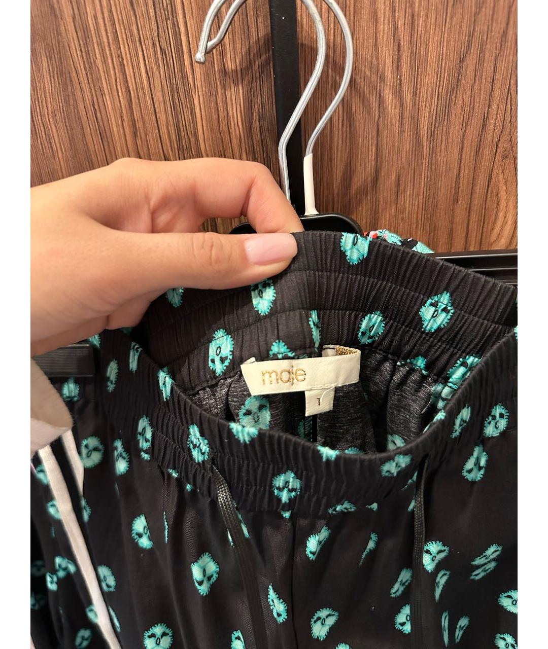 MAJE Черный хлопковый костюм с брюками, фото 3