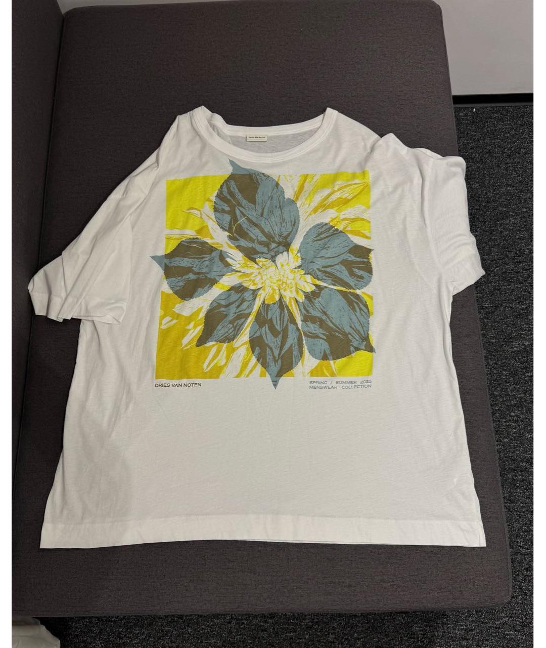 DRIES VAN NOTEN Белая хлопковая футболка, фото 3