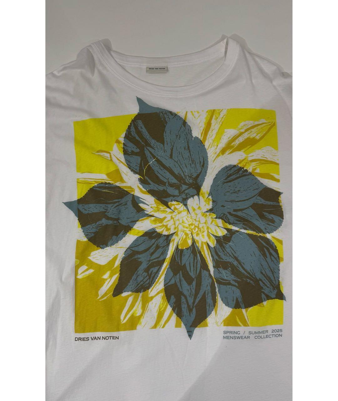 DRIES VAN NOTEN Белая хлопковая футболка, фото 4