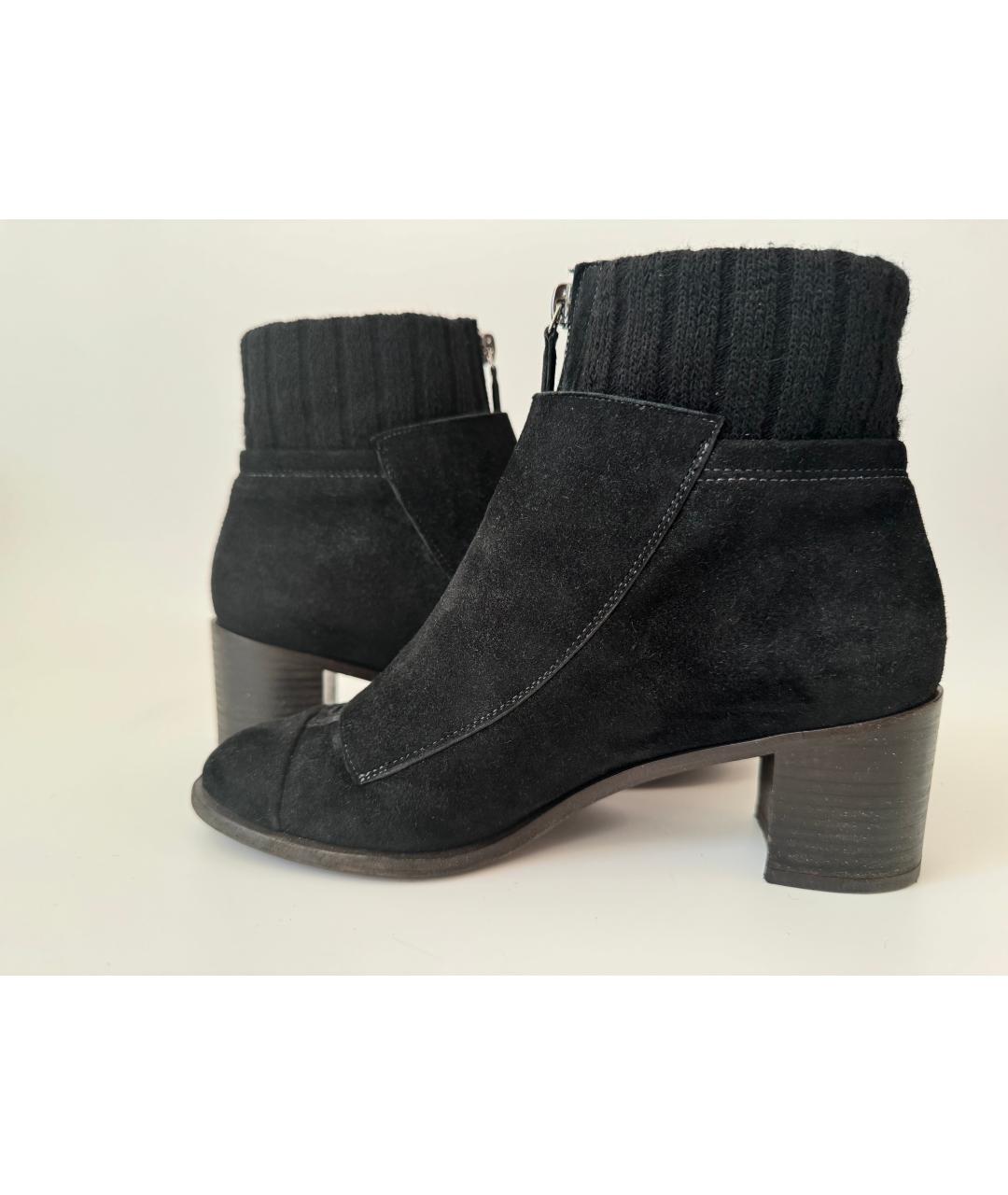 CHANEL Черные замшевые ботильоны, фото 9