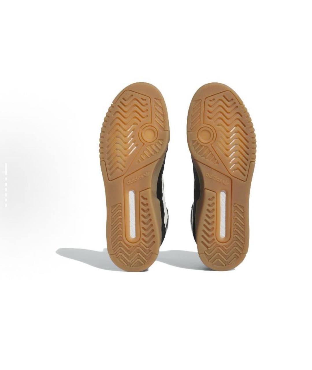 ADIDAS Черные кожаные высокие кроссовки / кеды, фото 6
