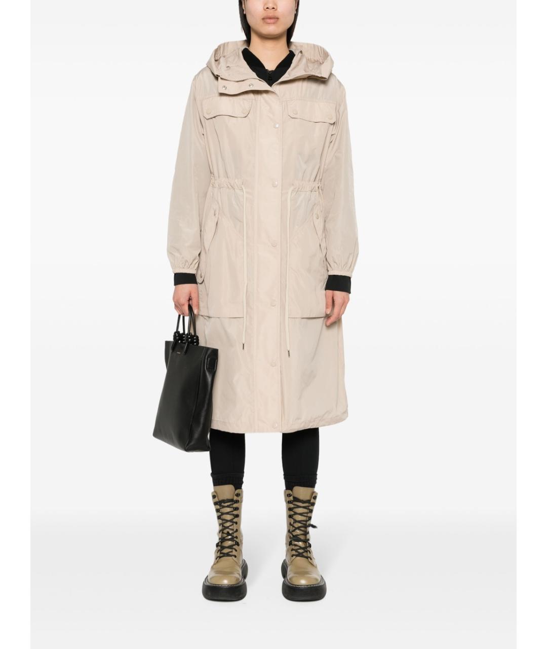MONCLER Бежевая полиэстеровая парка, фото 2