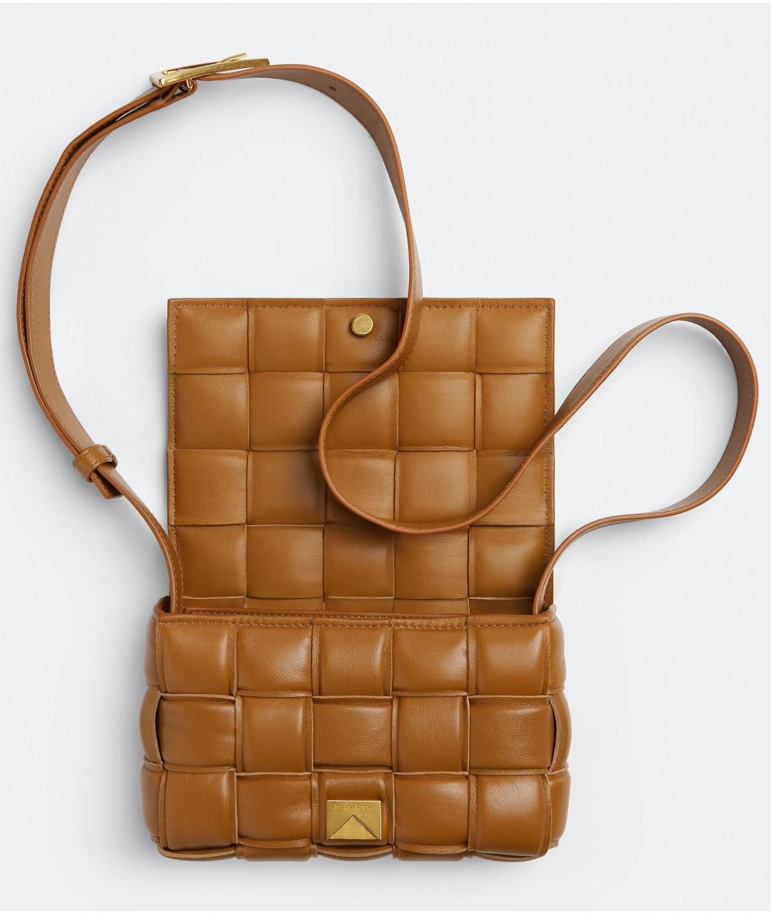 BOTTEGA VENETA Бежевая кожаная сумка через плечо, фото 5