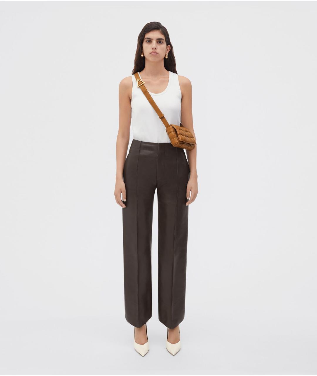 BOTTEGA VENETA Бежевая кожаная сумка через плечо, фото 2