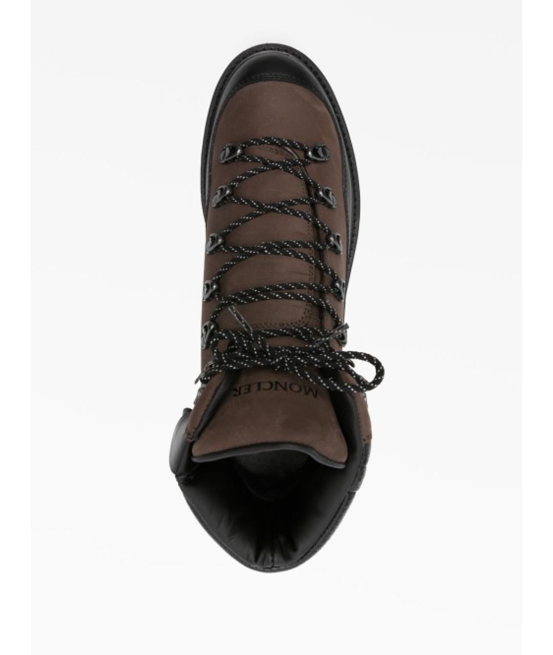 MONCLER Коричневые низкие ботинки, фото 2