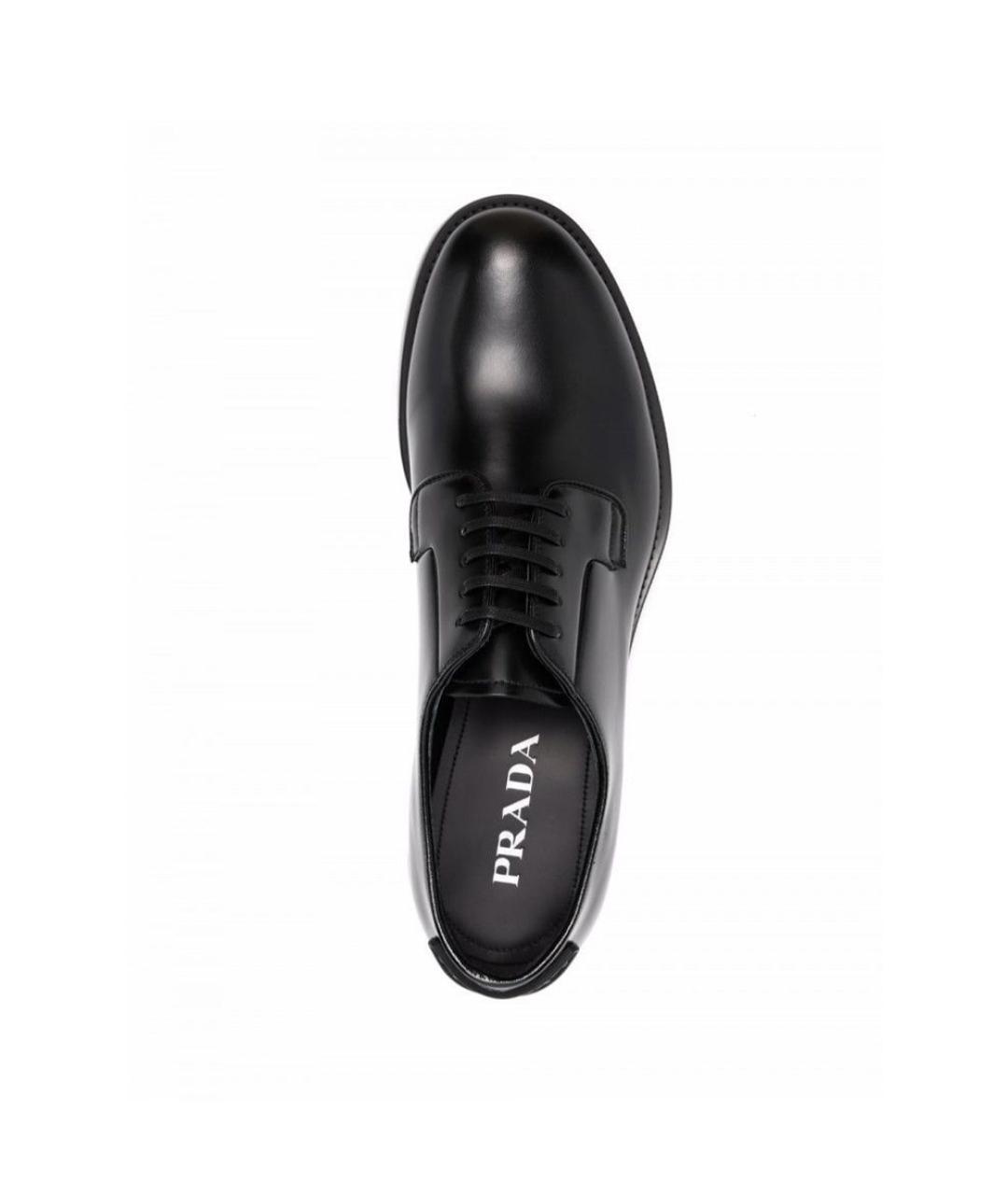 PRADA Черные кожаные туфли, фото 4