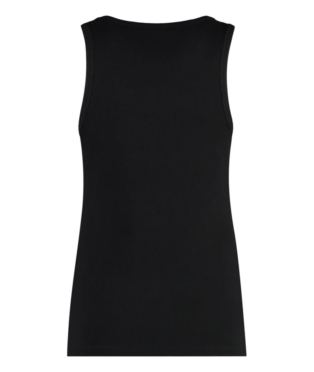 MONCLER Черная хлопковая майка, фото 2