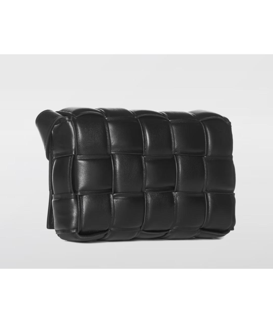 BOTTEGA VENETA Черная кожаная сумка через плечо, фото 2